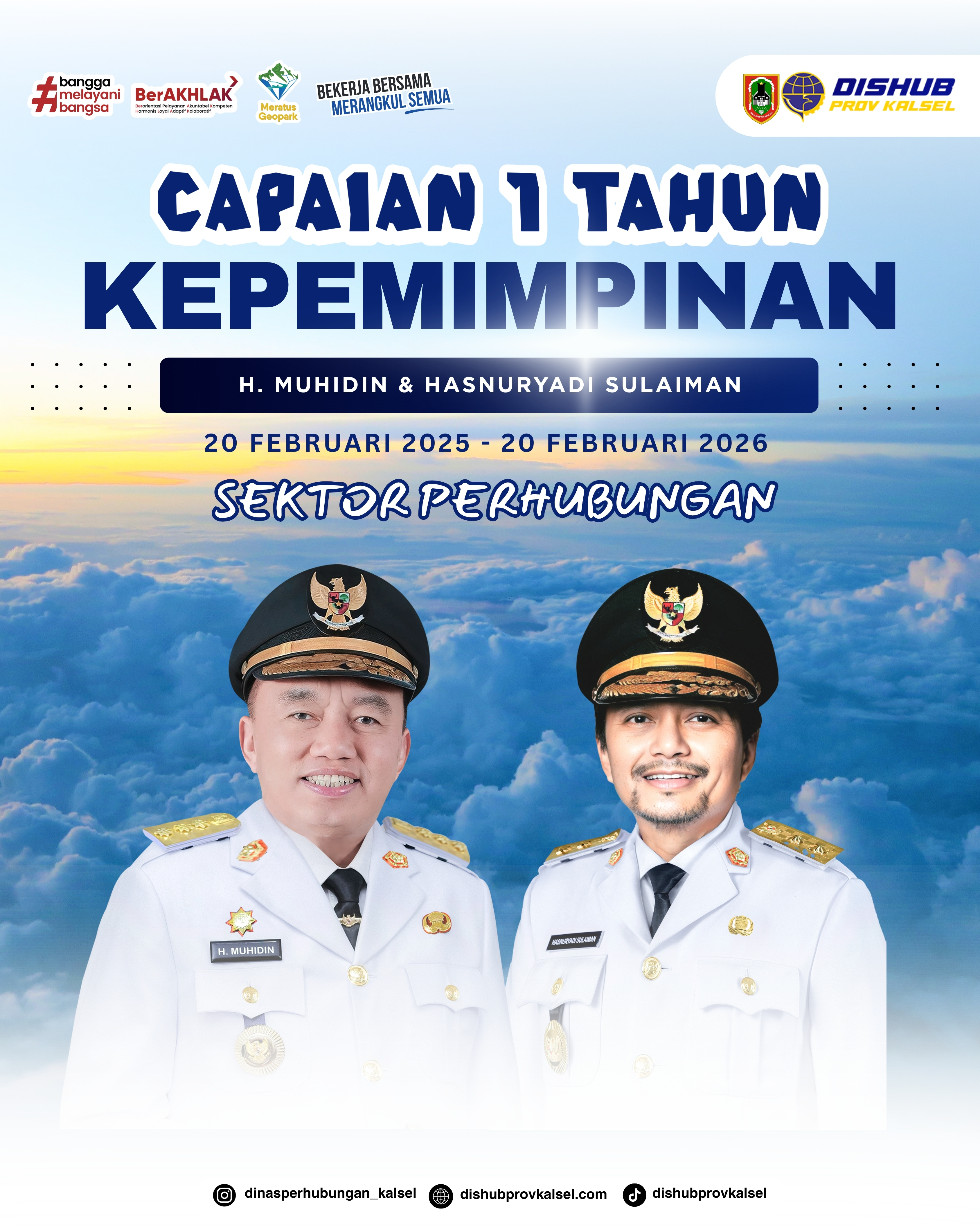 CAPAIAN 1 TAHUN KEPEMIMPINAN H. MUHIDIN & HASNURYADI SULAIMAN 20 FEBRUARI 2025 -20 FEBRUARI 2026